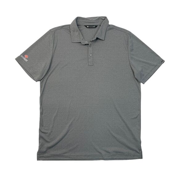 Travis Mathew Polo Shirt Mens L Large Overcast Grey Coto Performance Golf - Picture 1 of 12